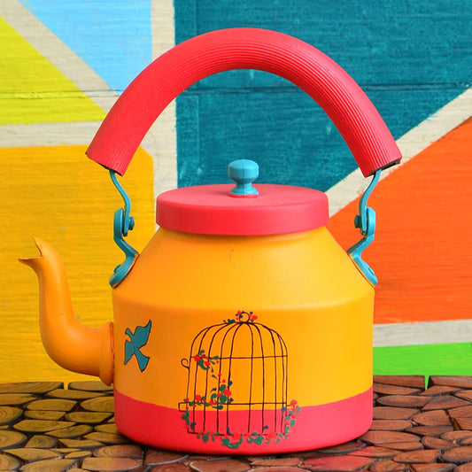 Artisan Hand-Painted 'Free Bird' Tea Kettle
