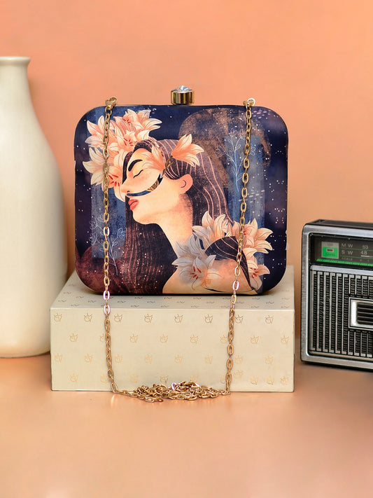 Rariify Mystical Floral Portrait Clutch