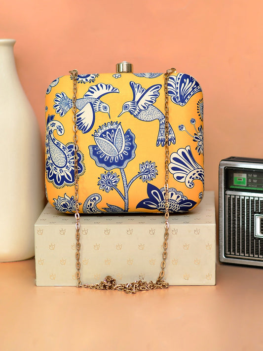 Rariify Indigo & Gold Folk Birds Clutch