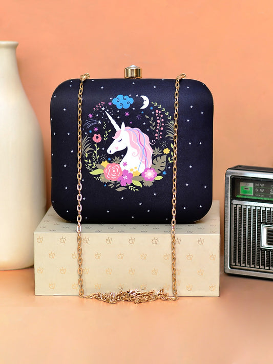 Rariify Magical Unicorn Print Clutch