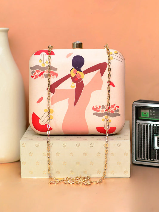 Rariify Abstract Yoga Pose Clutch
